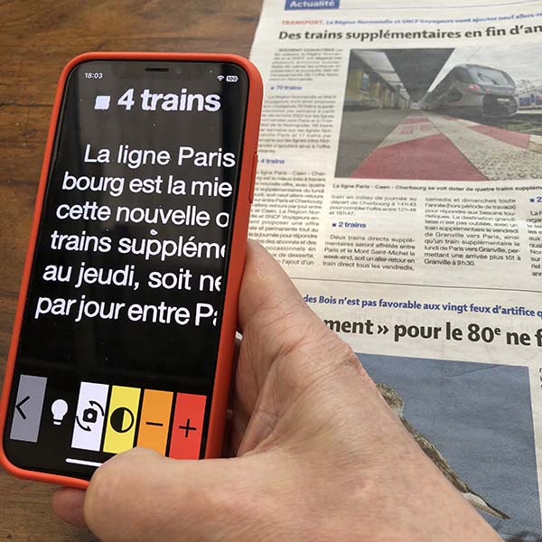 exemple d'utilisation de l'app LOUPE DMLA développée par Thomas Sinclair Laboratoires